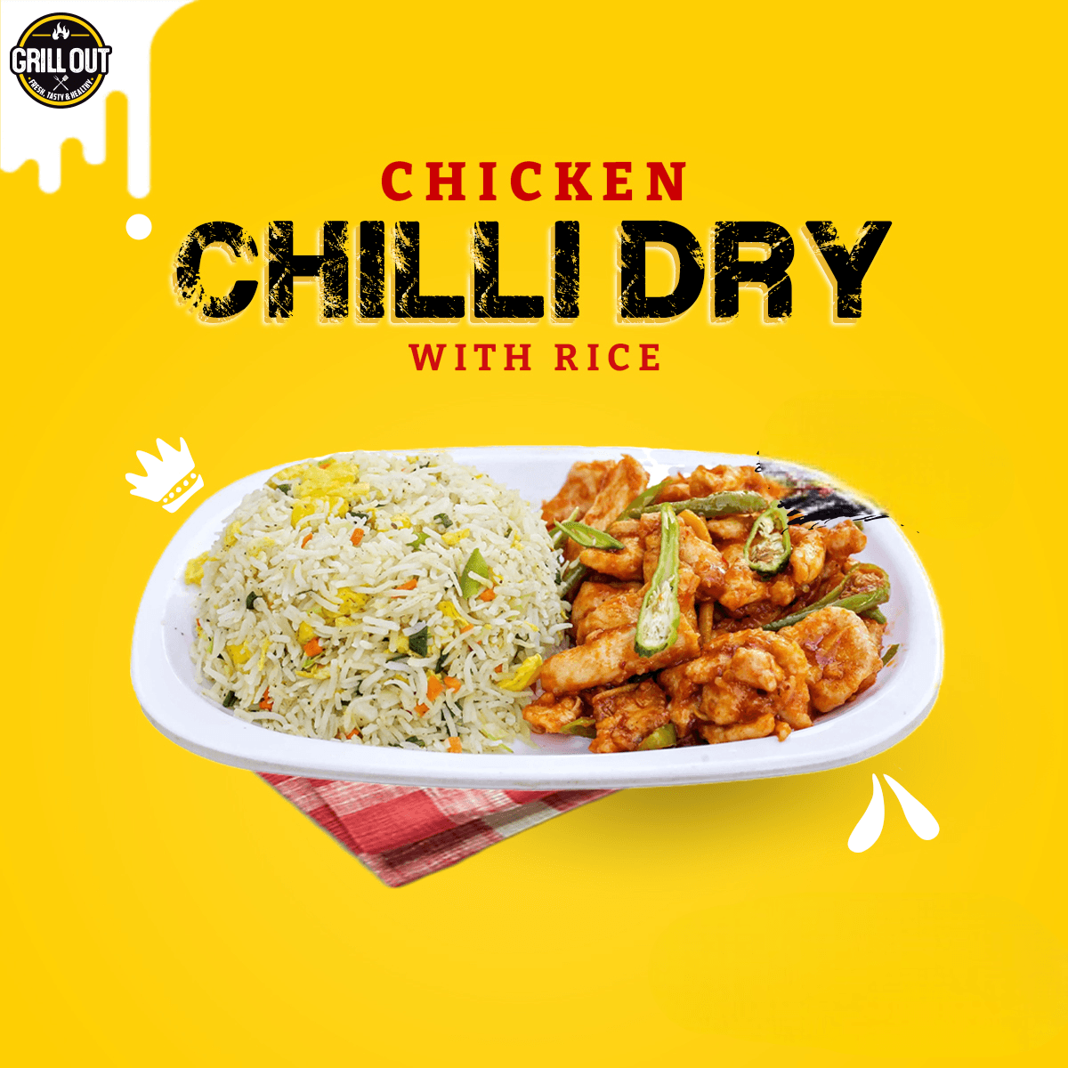 Image of Chicken Chilli Dry With Rice